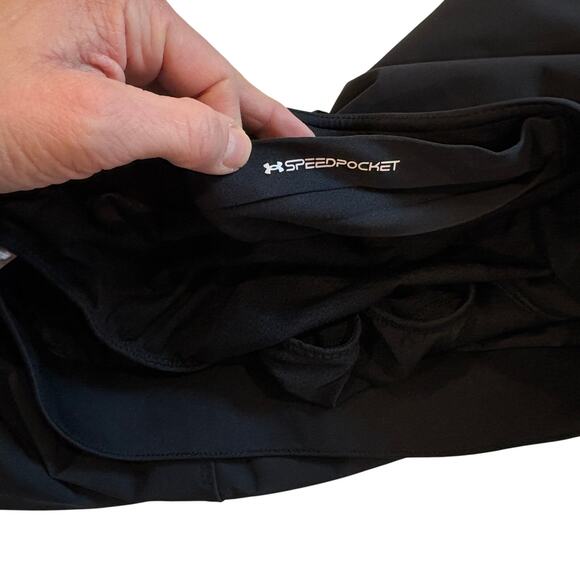 Under Armour Speedpocket 9" Running Shorts Mens Large Black Fitted Brief Lined - Picture 5 of 12